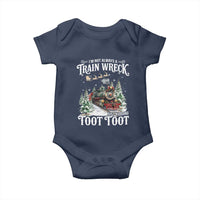 I'm Not Always A Train Wreck Just Kidding Toot Toot Christmas Baby Onesie North Pole Train - Wonder Print Shop