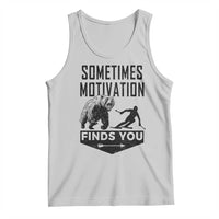 Funny Skiing Tank Top Sometimes Motivation Finds You Ski Mountain Bear - Wonder Print Shop