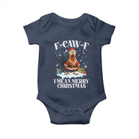Funny F Caw F Chicken Xmas Baby Onesie F Caw F I Mean Merry Christmas - Wonder Print Shop