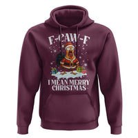 Funny F Caw F Chicken Xmas Hoodie F Caw F I Mean Merry Christmas - Wonder Print Shop