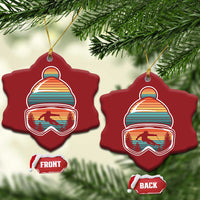 Skiing Mountain Retro Ski Goggles Winter Sport Christmas Ornament - Wonder Print Shop