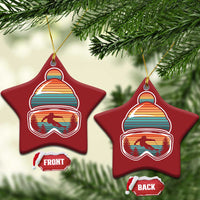 Skiing Mountain Retro Ski Goggles Winter Sport Christmas Ornament - Wonder Print Shop
