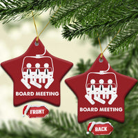 Funny Snowboarding Christmas Ornament Board Meeting Holiday Snowboard Winter Sport - Wonder Print Shop