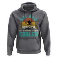 Funny Retro Skiing Father's Day Hoodie Ski Dad Like A Normal Dad But Cooler