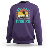 Funny Retro Skiing Father's Day Sweatshirt Ski Dad Like A Normal Dad But Cooler - Wonder Print Shop