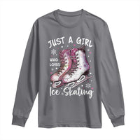 Figure Ice Skater Long Sleeve Shirt Just A Girl Who Loves Ice Skating