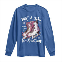 Figure Ice Skater Long Sleeve Shirt Just A Girl Who Loves Ice Skating