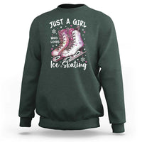 Figure Ice Skater Sweatshirt Just A Girl Who Loves Ice Skating - Wonder Print Shop