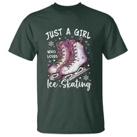 Figure Ice Skater T Shirt Just A Girl Who Loves Ice Skating - Wonder Print Shop