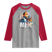 MLK I Have A Dream Raglan Shirt Martin Luther King Portrait Black History Month