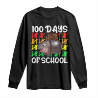 Funny Moo Deng 100 Days Of School Long Sleeve Shirt