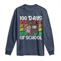 Funny Moo Deng 100 Days Of School Long Sleeve Shirt