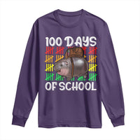 Funny Moo Deng 100 Days Of School Long Sleeve Shirt