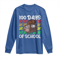 Funny Moo Deng 100 Days Of School Long Sleeve Shirt