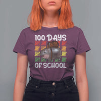 Funny Moo Deng 100 Days Of School T Shirt For Women
