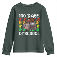 Funny Moo Deng 100 Days Of School Youth Sweatshirt