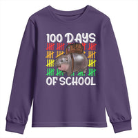 Funny Moo Deng 100 Days Of School Youth Sweatshirt