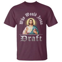 Funny Jesus Fantasy Football T Shirt Who Would Jesus Draft - Wonder Print Shop