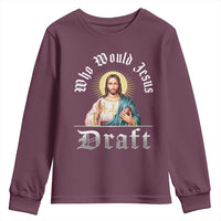 Funny Jesus Fantasy Football Youth Sweatshirt Who Would Jesus Draft