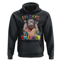 Funny Moo Deng 100 Days Smarter Hoodie Teachers Students 100th Day Of School