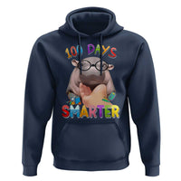 Funny Moo Deng 100 Days Smarter Hoodie Teachers Students 100th Day Of School