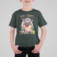 Funny Moo Deng 100 Days Smarter T Shirt For Kid Teachers Students 100th Day Of School