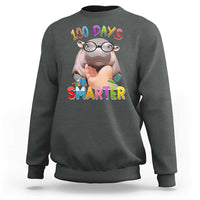 Funny Moo Deng 100 Days Smarter Sweatshirt Teachers Students 100th Day Of School