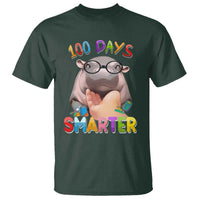 Funny Moo Deng 100 Days Smarter T Shirt Teachers Students 100th Day Of School