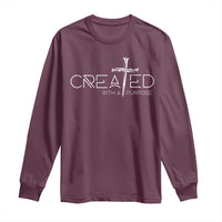 Created With A Purpose Long Sleeve Shirt Christian Faith Cross