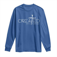 Created With A Purpose Long Sleeve Shirt Christian Faith Cross