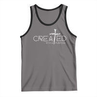 Created With A Purpose Tank Top Christian Faith Cross