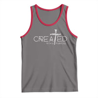 Created With A Purpose Tank Top Christian Faith Cross