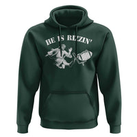 Funny Jesus American Football He Is Rizzin' Meme Hoodie