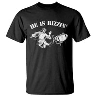 Funny Jesus American Football He Is Rizzin' Meme T Shirt