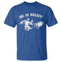 Funny Jesus American Football He Is Rizzin' Meme T Shirt