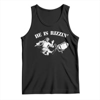 Funny Jesus American Football He Is Rizzin' Meme Tank Top