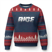 Snowmobile Ride Motor Sled Racing Winter Mountain Sports Fan Ugly Christmas Sweater - Wonder Print Shop