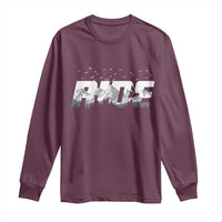 Snowmobile Ride Motor Sled Racing Winter Mountain Sports Fan Long Sleeve Shirt - Wonder Print Shop