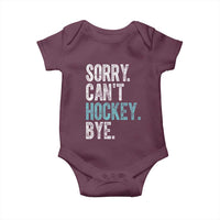 Funny Sorry Cant Hockey Bye Baby Onesie Ice Hockey Player - Wonder Print Shop