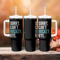 Funny Sorry Cant Hockey Bye Tumbler With Handle Ice Hockey Player - Wonder Print Shop