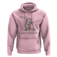 Off To Cause A Kerfuffle Hoodie Funny Groundhog Scooter Chaos - Wonder Print Shop