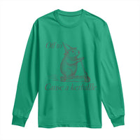 Off To Cause A Kerfuffle Long Sleeve Shirt Funny Groundhog Scooter Chaos - Wonder Print Shop