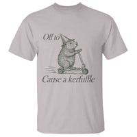 Off To Cause A Kerfuffle T Shirt Funny Groundhog Scooter Chaos - Wonder Print Shop