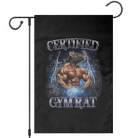 Funny Certified Gym Rat Garden Flag Fitness Bodybuilding Gym Lovers Meme - Wonder Print Shop