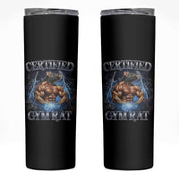 Funny Certified Gym Rat Skinny Tumbler Fitness Bodybuilding Gym Lovers Meme - Wonder Print Shop