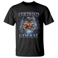 Funny Certified Gym Rat T Shirt Fitness Bodybuilding Gym Lovers Meme - Wonder Print Shop