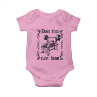 Funny Gym Meme Dost Thou Even Hoist Baby Onesie Medieval Knight Weight Lifting Workout - Wonder Print Shop