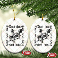 Funny Gym Meme Dost Thou Even Hoist Ceramic Ornament Medieval Knight Weight Lifting Workout - Wonder Print Shop