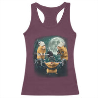 Funny Three Hamster Deadlift Gym Rat Moon Training Weightlifting Meme Racerback Tank Top - Wonder Print Shop