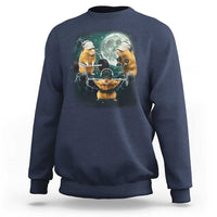 Funny Three Hamster Deadlift Gym Rat Moon Training Weightlifting Meme Sweatshirt - Wonder Print Shop